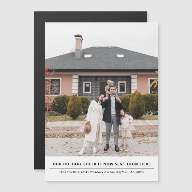 Cheer is Now From Here Holiday Moving Announcement (Front/Back)