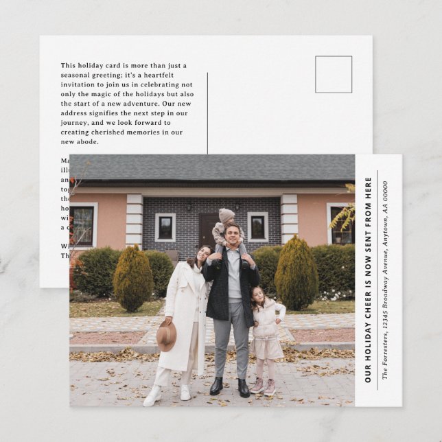 Cheer is Now From Here Holiday Moving Announcement (Front/Back)