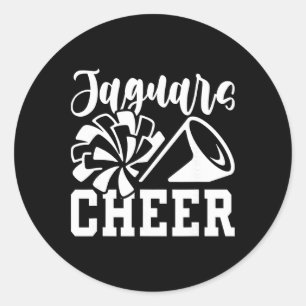 Cheer Jaguars Ck To School Spirit Classic Round Sticker