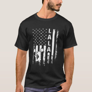 Cheer Lala American Flag Cheerleading Cheerleader T-Shirt