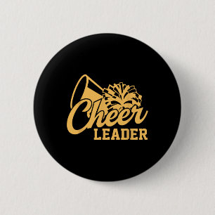 Cheer Leader Girl Women Cheerleader Cheerleading  6 Cm Round Badge