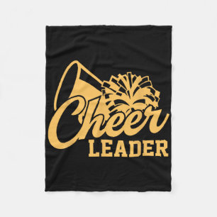 Cheer Leader Girl Women Cheerleader Cheerleading  Fleece Blanket