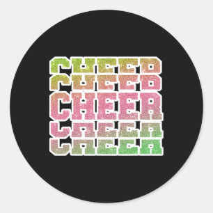 Cheer Leader Youth Cheerleader Cheerleading Bestie Classic Round Sticker