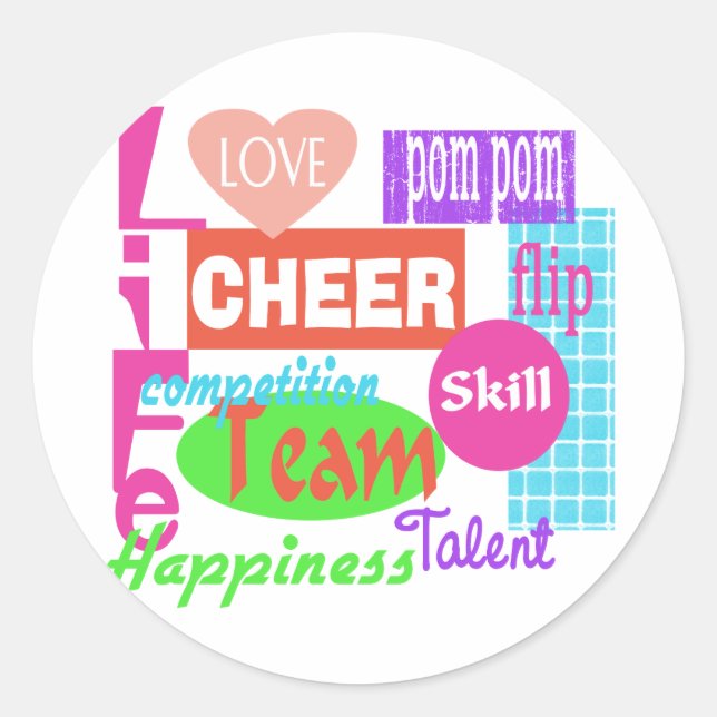 Cheer Life Classic Round Sticker (Front)