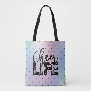Cheer Life Glamourous Cheerleading Star Gradient Tote Bag