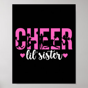Cheer Lil' Sister Cheerleading Sister Of A Cheerle Poster