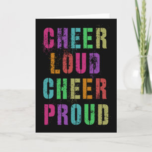 Cheer Loud Cheer Proud Cheerleading Team Cheerlead Card