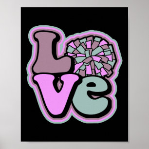 Cheer Love With Pom Pom For Women And Girls Love C Poster