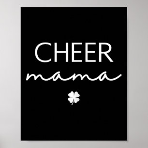 Cheer Mama Cheerleading Mom Green St. Patrick's Da Poster