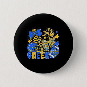 Cheer Mama Footll Cheerleading Game Day Touchdown  6 Cm Round Badge
