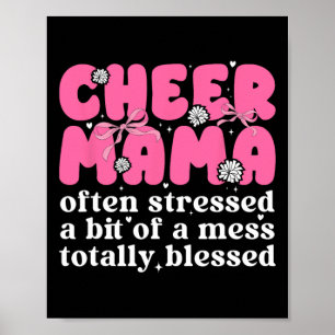 Cheer Mama Funny Cheer Mom Of A Cheerleader Mom Poster
