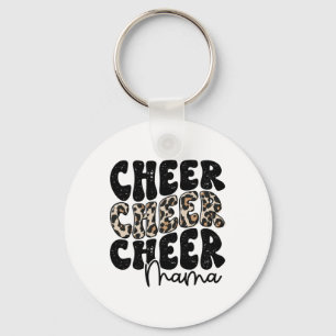 Cheer Mama Leopard Proud Cheerleading Mum Biggest Key Ring
