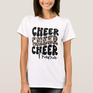 Cheer Mama Leopard Proud Cheerleading Mum Biggest  T-Shirt