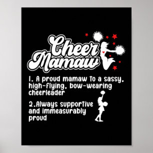Cheer Mamaw Definition Mamaw Of A Cheerleader Mama Poster