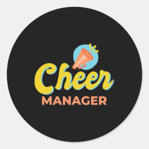 Cheer Manager Cheerleading _5 Classic Round Sticker