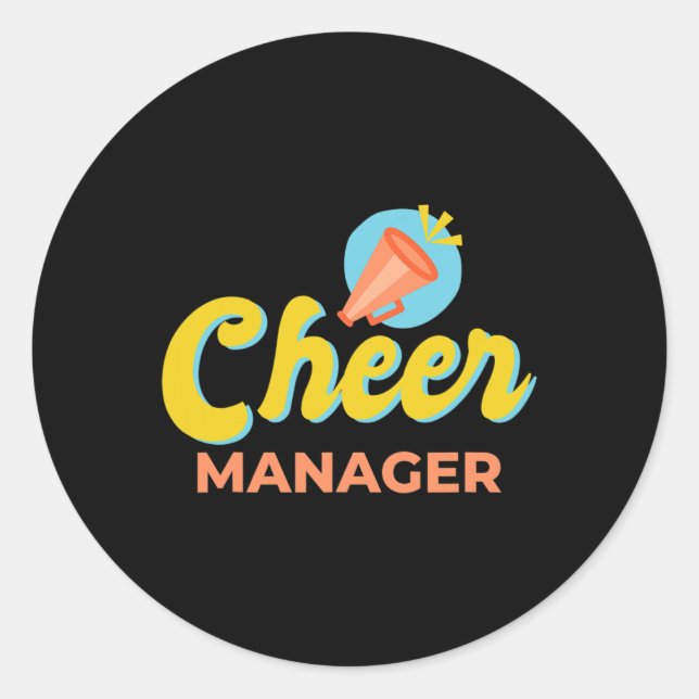 Cheer Manager Cheerleading _5  Classic Round Sticker (Front)