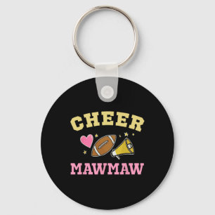 Cheer Mawmaw Heart Cheerleader Cheerleading Footll Key Ring