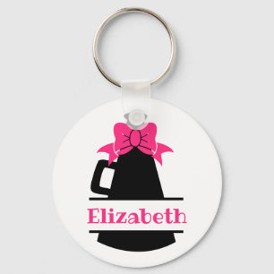 Cheer megaphone Personalised Button Keychain