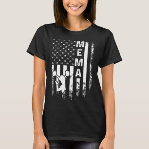 Cheer Mema American Flag Cheerleading Cheerleader  T-Shirt