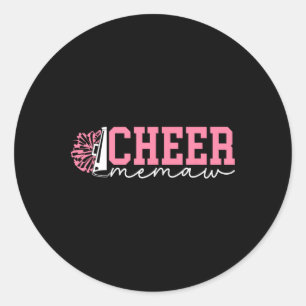 Cheer Memaw Cheerleading Memaw Of A Cheerleader Me Classic Round Sticker