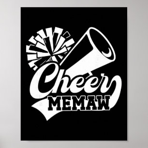 Cheer Memaw Grandma Memaw Of A Cheerleader Memaw Poster