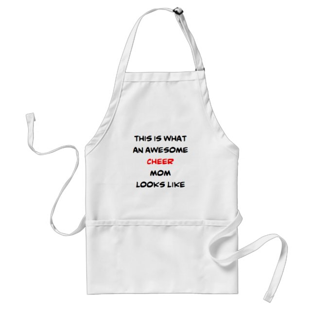 cheer mom, awesome standard apron (Front)