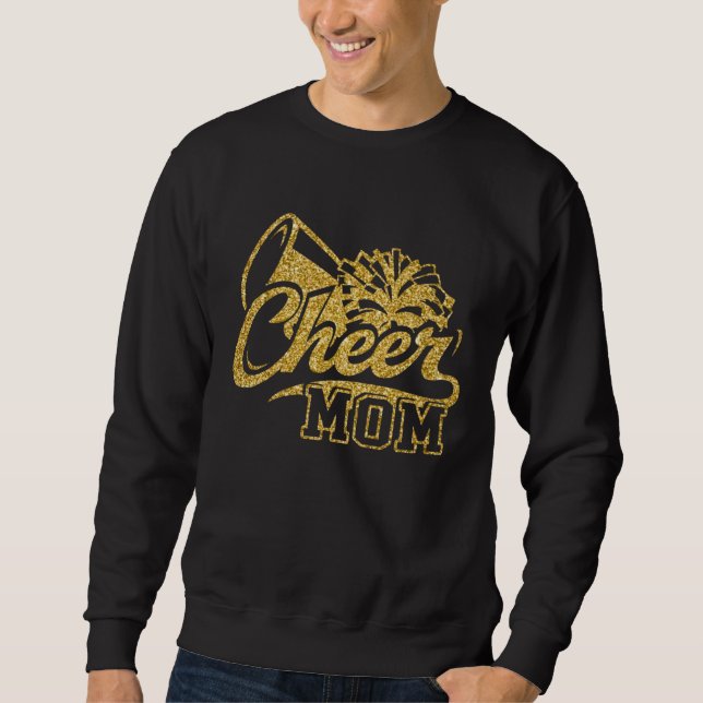 Cheer Mom Biggest Fan Cheerleader Cheerleading Mot Sweatshirt (Front)