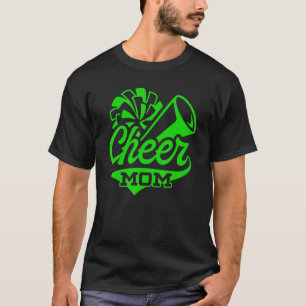 Cheer Mom Biggest Fan Leopard Print Black And Gree T-Shirt