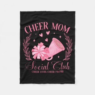 Cheer mom cheer loud cheer proud cheerleadingCheer Fleece Blanket