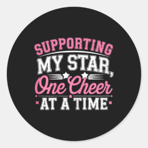 Cheer Mom Cheerleader Cheer Squad Cheerleading Classic Round Sticker