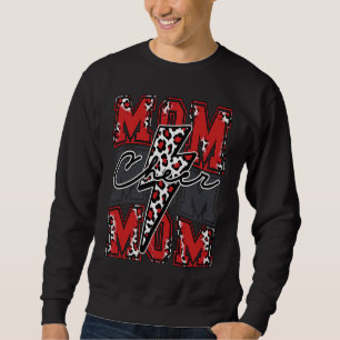 Cheer Mom Lightning Bolt Leopard Cheetah Print Che Sweatshirt