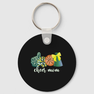 Cheer Mom Sketll Shirt Cheer Cheerleading Women Gi Key Ring