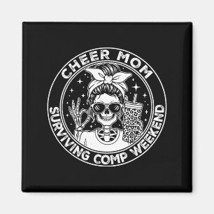 Cheer Mom Surviving Comp Weekend Funny Cheerleadin Magnet