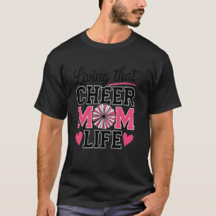 Cheer Mom Vibes  Cheerleader Team & Pep Rally Life T-Shirt