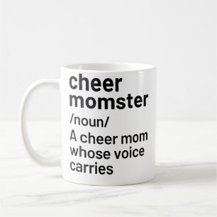 Cheer Momster Definition Cheerleading Mum White Coffee Mug