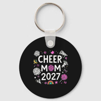 Cheer Mum 2027 Pom Pom Rainbow Spirit Fun Key Ring
