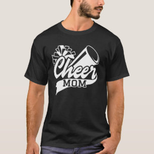 Cheer Mum Biggest Fan Cheerleader Pom Cheermom Cut T-Shirt