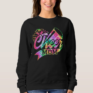 Cheer Mum Biggest Fan Cheerleader Pom Cheermom Tie Sweatshirt