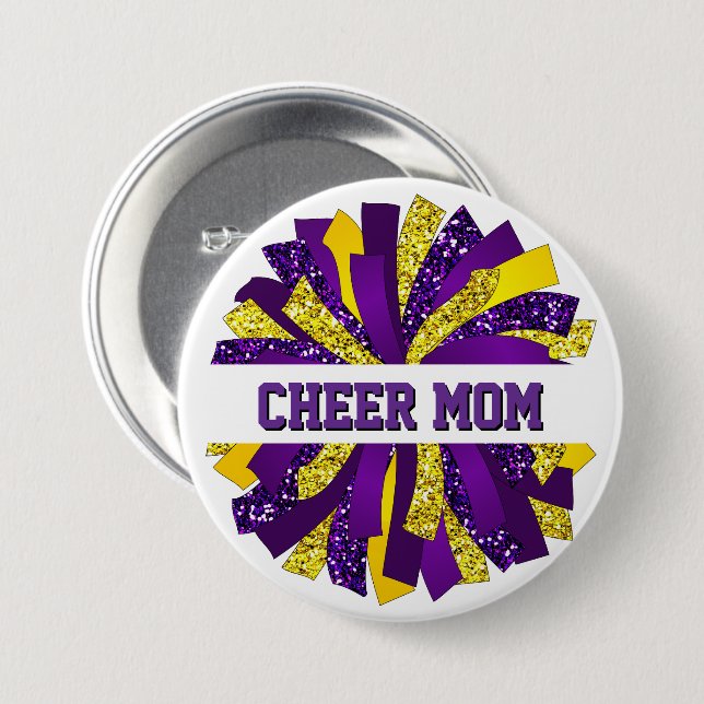 Cheer Mum Button Pin (Front & Back)