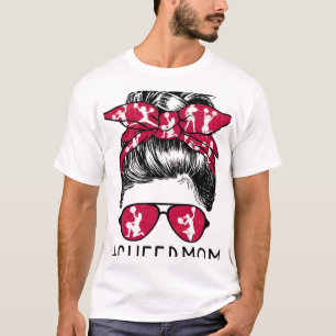 Cheer Mum Cheerleader Mama Life Messy Bun Mother's T-Shirt