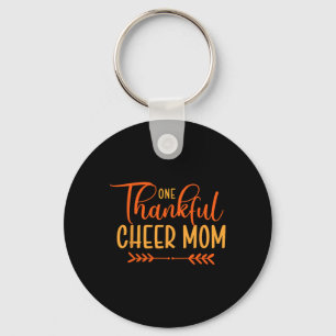 Cheer Mum Cheerleading Fall Thanksgiving Thankful  Key Ring