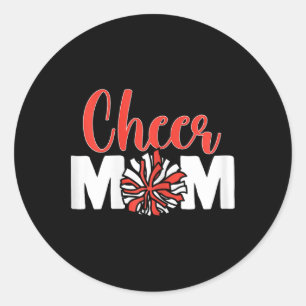 Cheer Mum Cheerleading Mother Of Cheerleader Cheer Classic Round Sticker