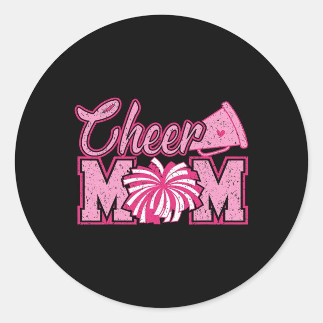 Cheer Mum  Classic Round Sticker (Front)