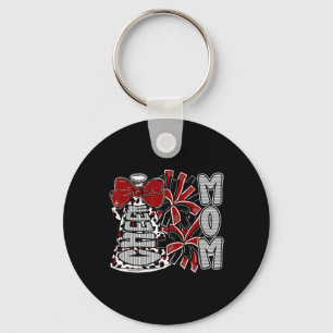Cheer Mum Coquette Bow Footll Season Game Day Chee Key Ring