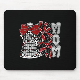 Cheer Mum Coquette Bow Footll Season Game Day Chee Mouse Pad