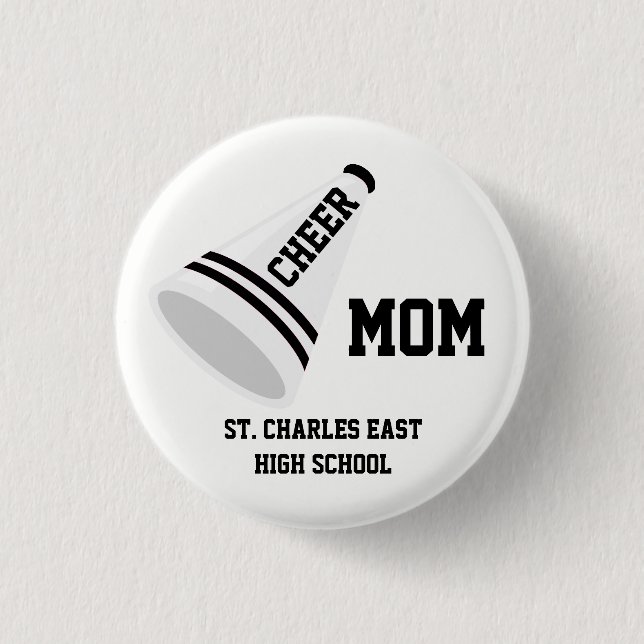 Cheer Mum, Dad, ect... 3 Cm Round Badge (Front)