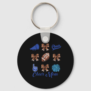 Cheer Mum Footll Coquette Bow Cheerleading Mama Wo Key Ring