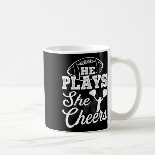 Cheer Mum Footll Son Cheerleading Daugher Cheer Coffee Mug