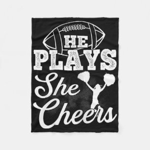 Cheer Mum Footll Son Cheerleading Daugher Cheer Fleece Blanket