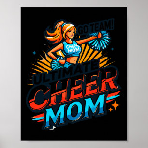Cheer Mum Girls Cheerleader Women's Mama Cheerlead Poster